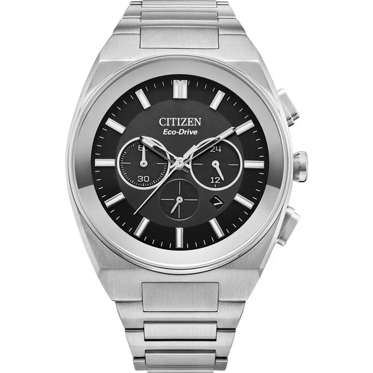 Gents Citizen Eco-Drive Axiom SC Chronograph Stainless Steel Watch.