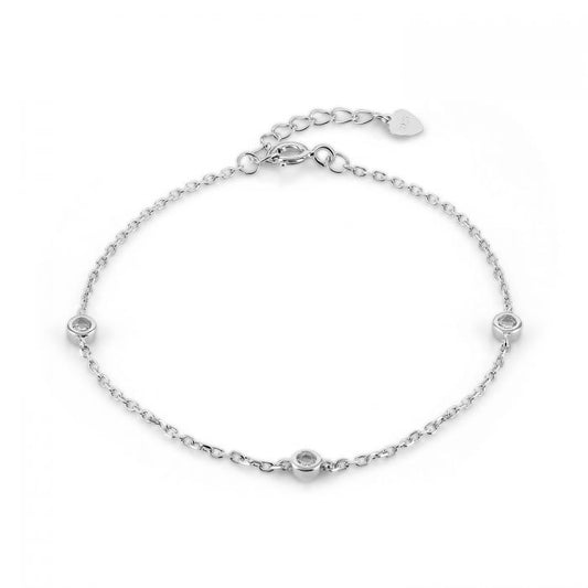 Silver and cubic zirconia bracelet