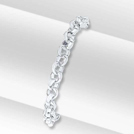 Silver 6mm Handmade Round Belcher Chain bracelet
