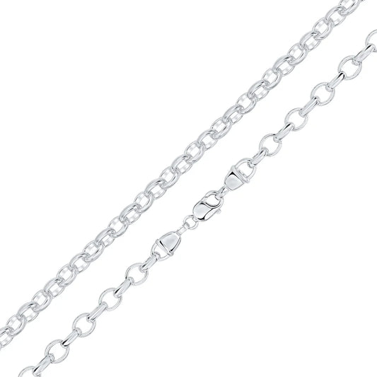 Silver Oval Belcher Bracelet