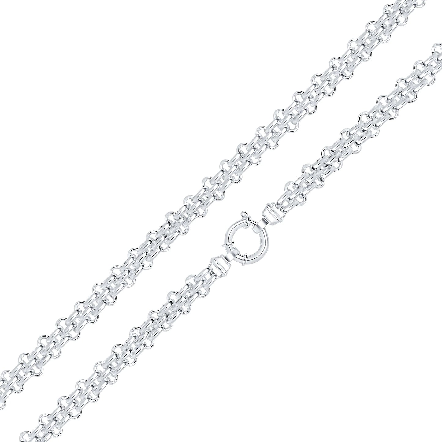 Silver 10mm Handmade Brick Chain bracelet