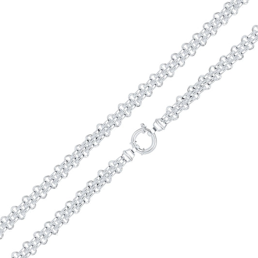 Silver 10mm Handmade Brick Chain bracelet