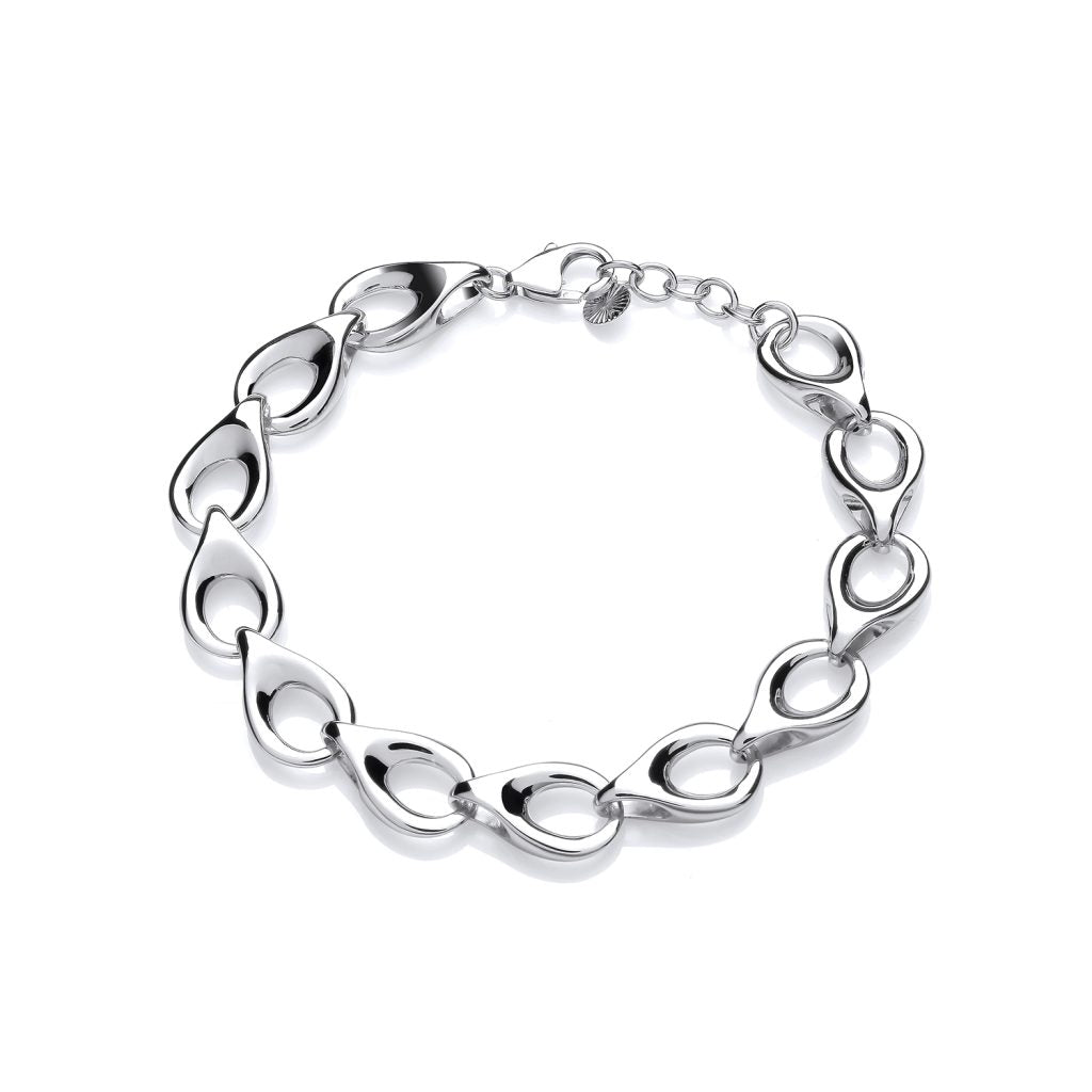 Silver Graceful Loops Bracelet