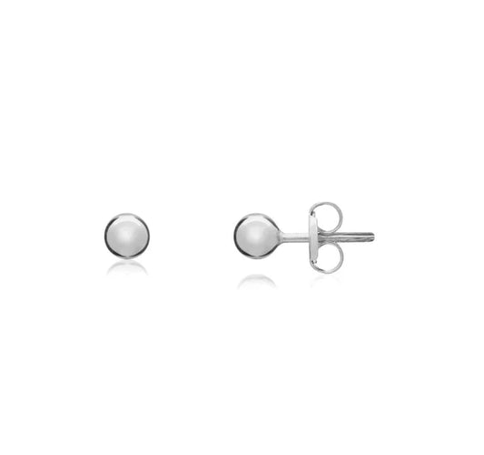 9CT White Gold ball stud earrings 3mm