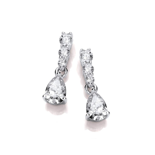 Silver & Cubic Zirconia Eternal Elegance Earrings