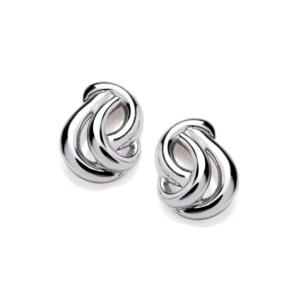Silver Curve Earrings