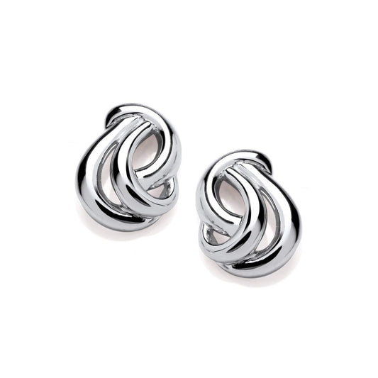 Silver Curve Earrings