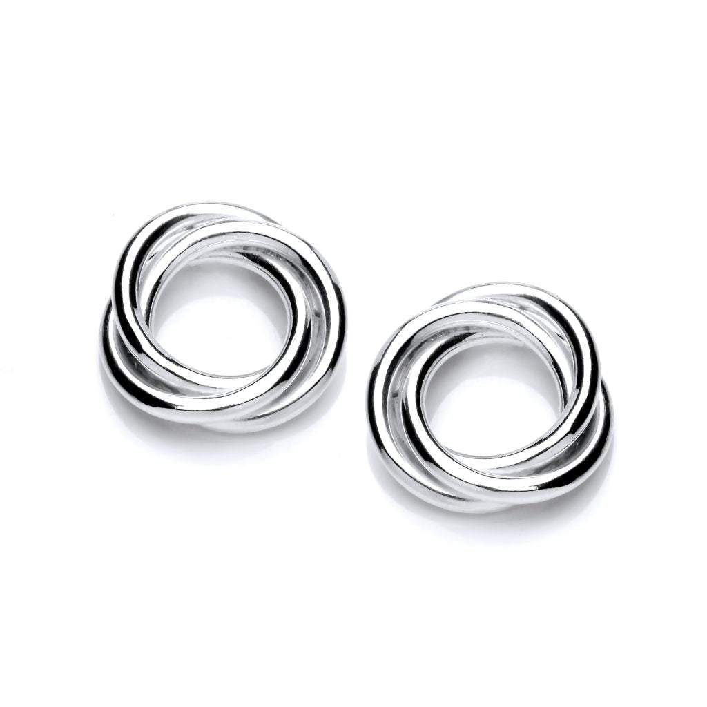 Silver Wreath Stud Earrings
