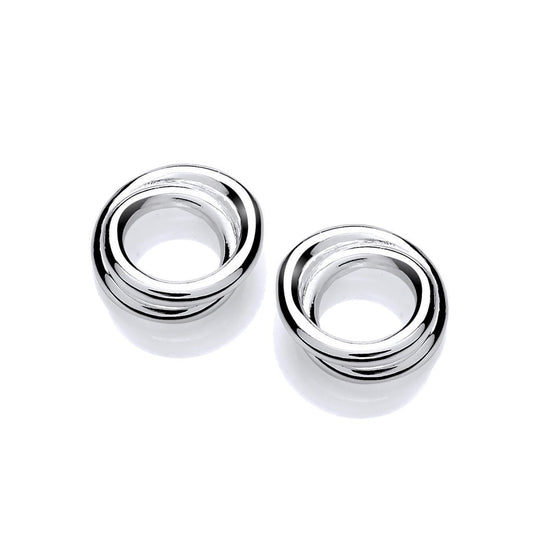 Silver Double Hoop Earrings