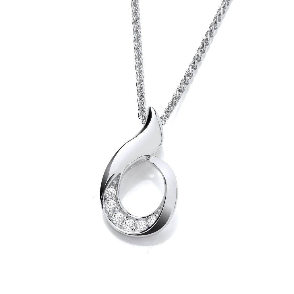 Silver & Cubic Zirconia Clarissa Pendant