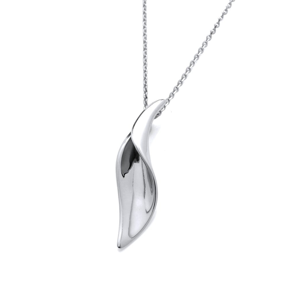 Silver Breaking Wave Pendant