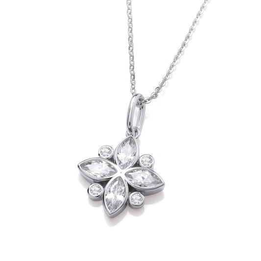 Silver & Cubic Zirconia Shine Bright Necklace