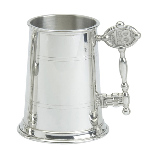 1PT PEWTER TANKARD '18 KEY' HANDLE