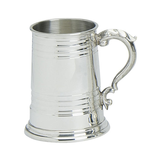 1PT PEWTER TANKARD WORCESTER DESIGN