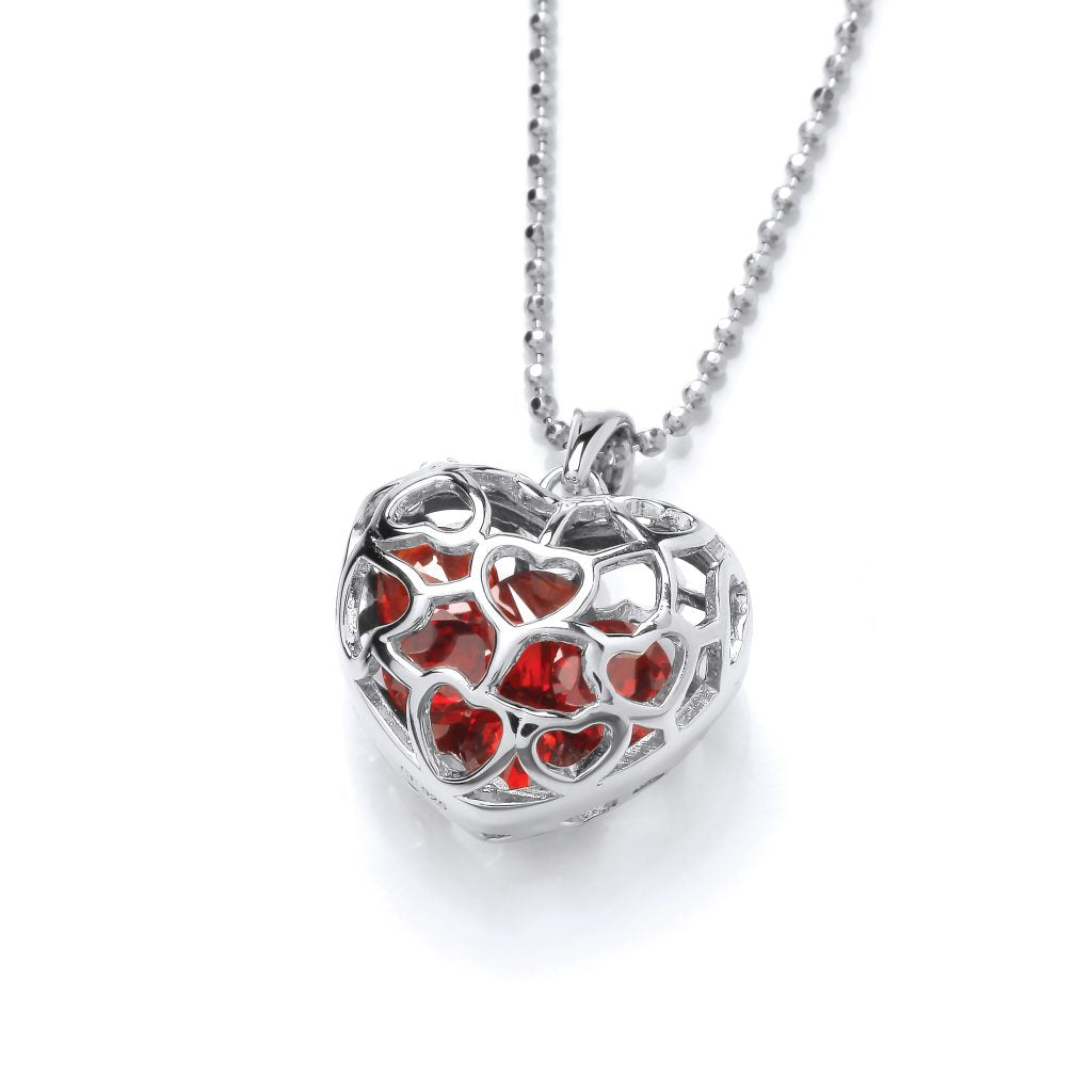 Silver & Cubic Zirconia Eternal Heart Pendant
