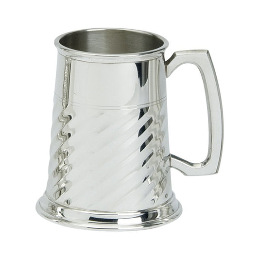 1PT PEWTER TANKARD STANDARD FLUTED
