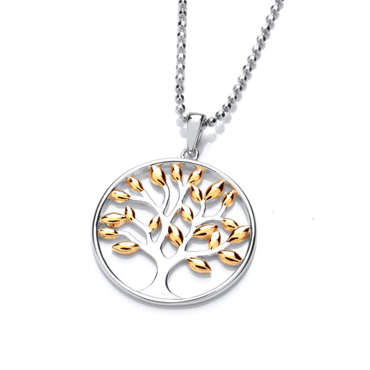 Silver & Gold detail Tree of Life Design pendant