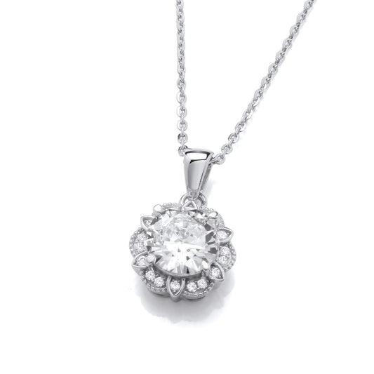 Silver & Cubic Zirconia Regency Pendant
