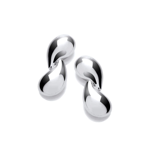 Silver Yin Yang stud Earrings