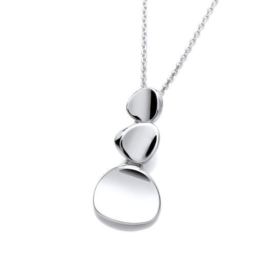 Silver Pebbles Drop Pendant