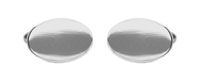 Silver oval cufflinks