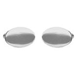 Silver oval cufflinks