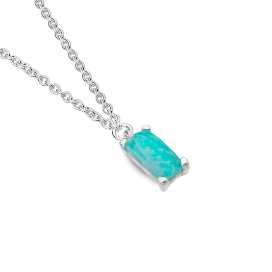 Silver and Amazonite necklace