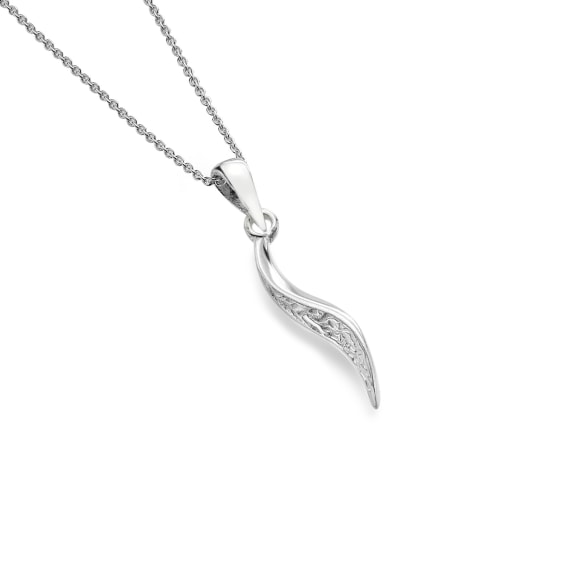 silver Italian horn pendant