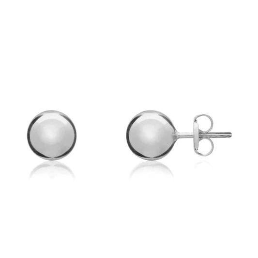 9CT White Gold ball stud earrings 7mm