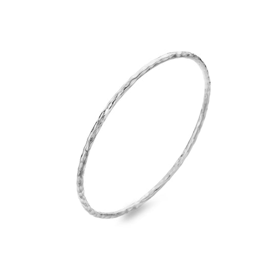 Silver textured bangle