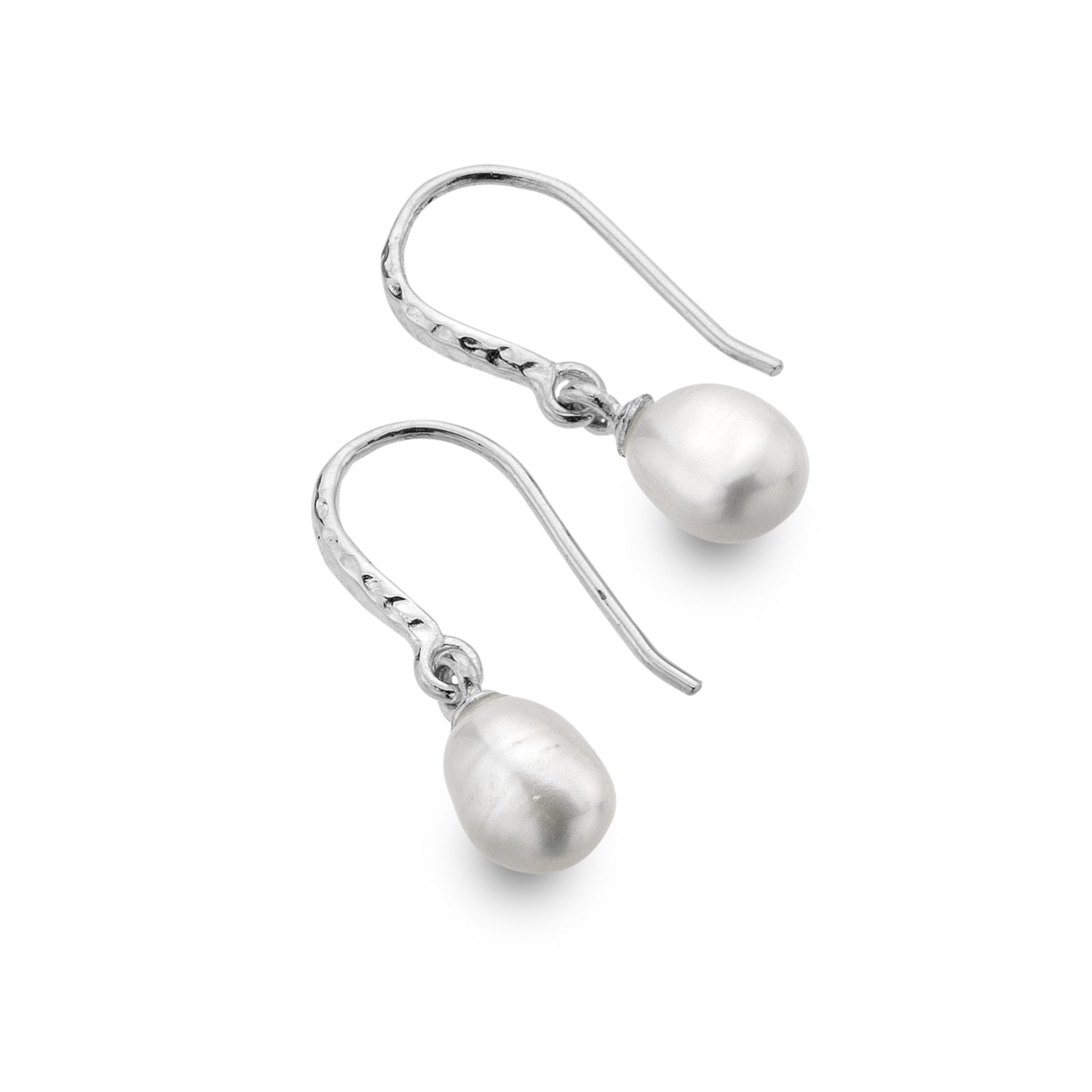 Silver and Freshwater Pearl drop earrings