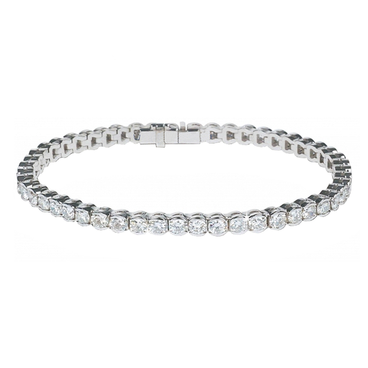 Silver and Cubic Zirconia tennis bracelet.