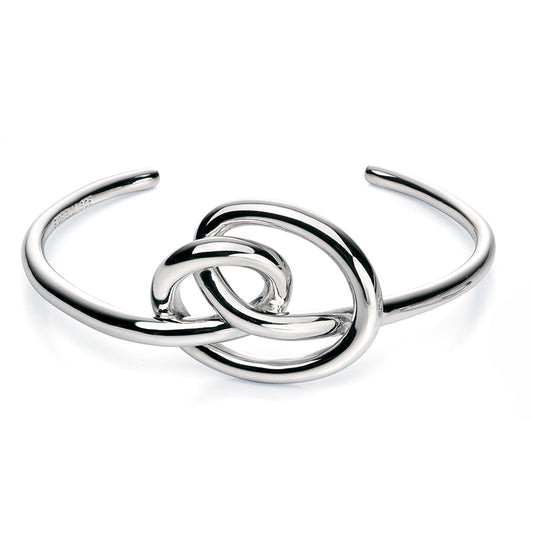 Fiorelli silver large knot half bangle