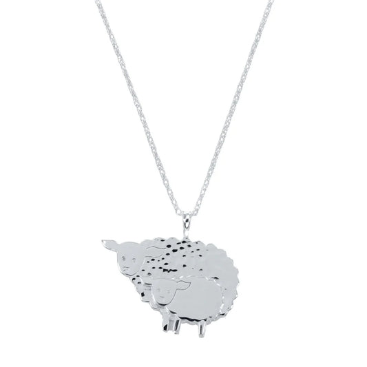 Silver sheep necklace