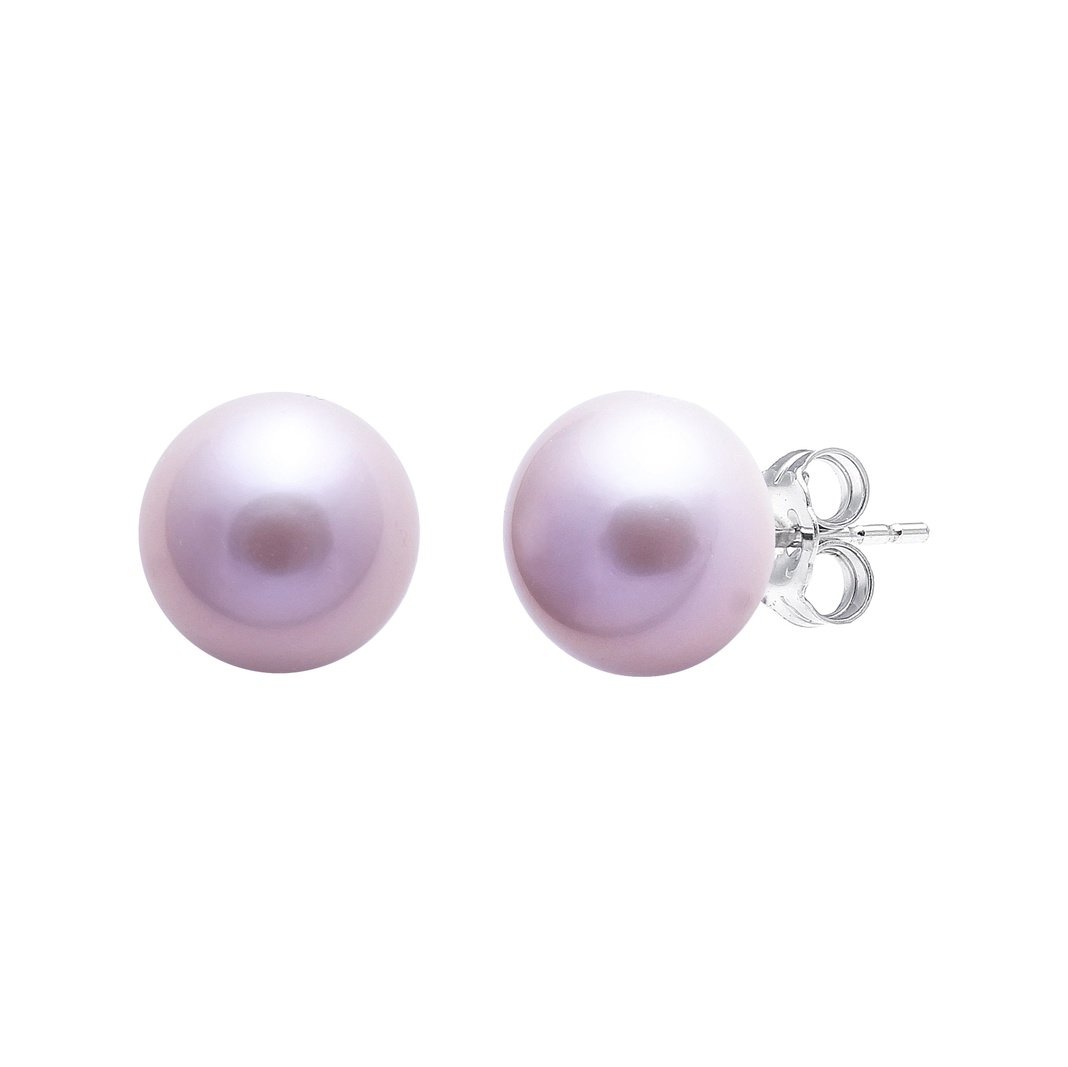 Pink freshwater pearl stud earrings
