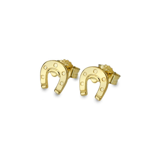 9ct Gold horseshoe stud earrings