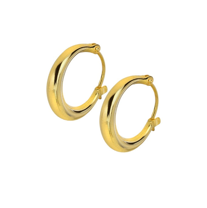 9ct Gold 15mm hoop earrings