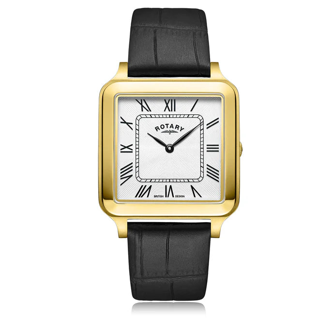 GENTS ROTARY STRAP DRESS WATCH.