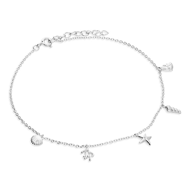 Silver under the sea anklet