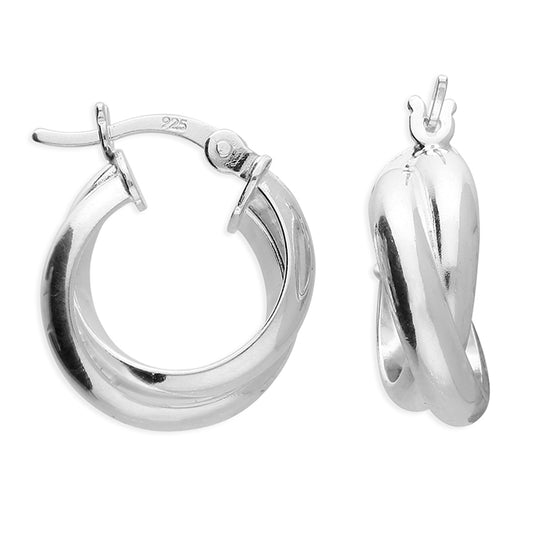 SILVER SMALL RUSSIAN HOOP EARRINGS