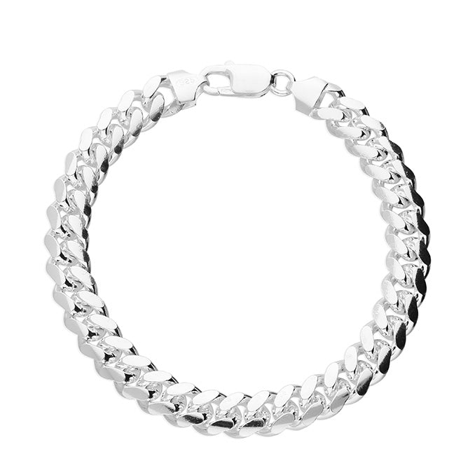 Men's silver 8.5'' curb bracelet