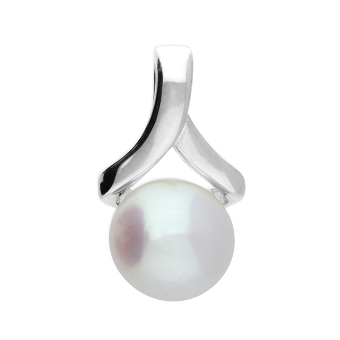 Silver and freshwater pearl charm