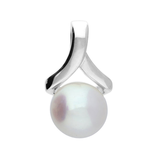 Silver and freshwater pearl charm