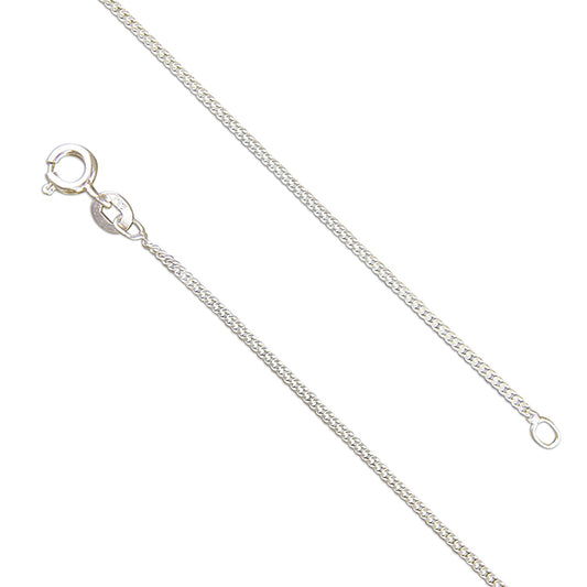 Silver curb chain 18"
