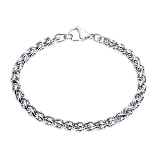 Stainless steel woven link bracelet