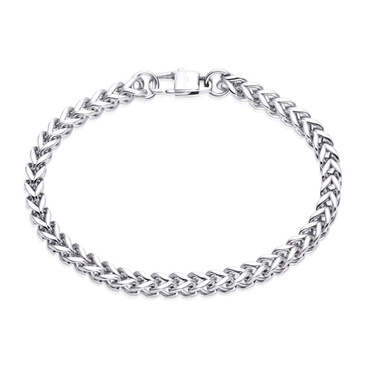 Stainless steel double curb chain bracelet