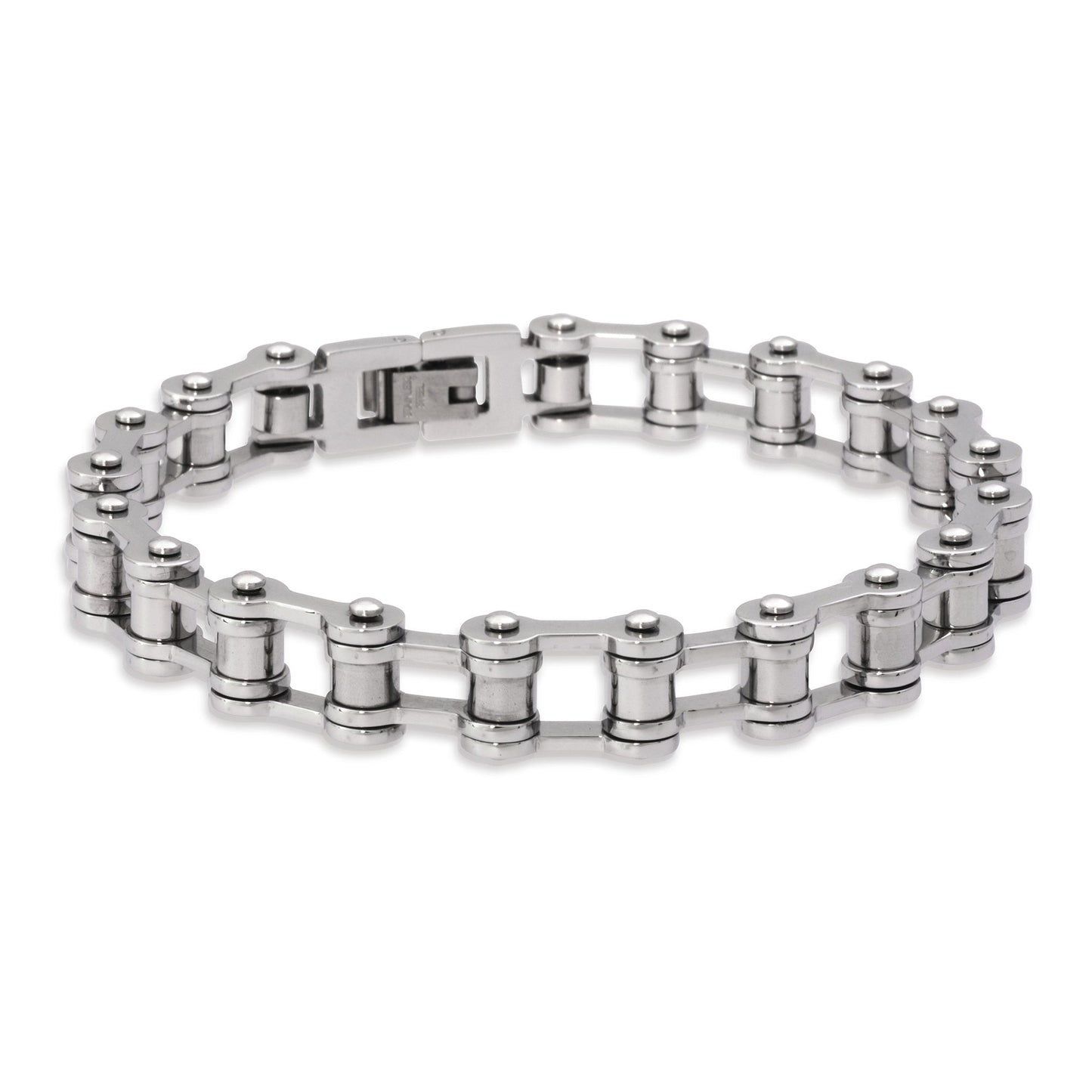 Stainless steel biker chain style bracelet