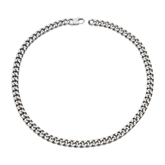 Gents Stainless Steel polished filed curb chain
