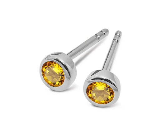 Unique Silver and Golden Citrine earrings
