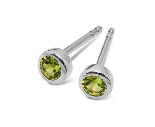 Unique Silver and Peridot earrings